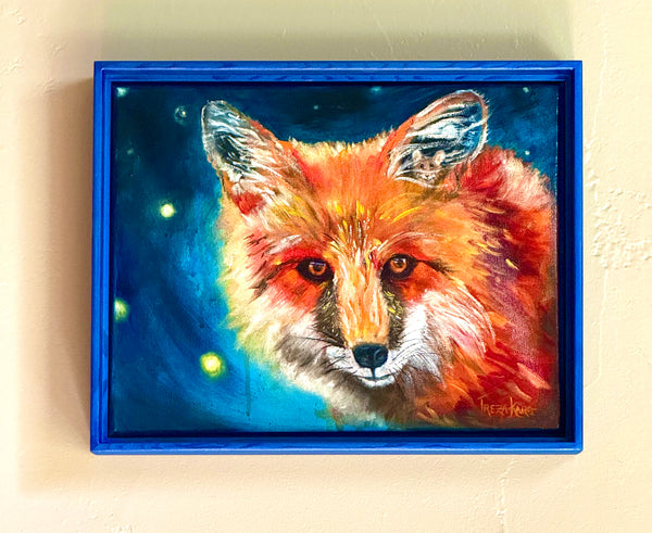 Wandering Souls - framed mixed media painting